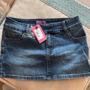 Edikted Indigo Denim Mini Skirt